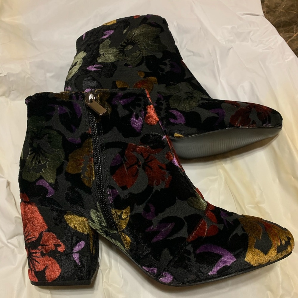 Black Velvet Waverly booties. Never worn